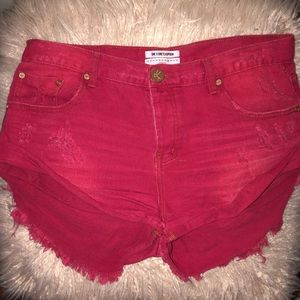 Red Bandits ONETEASPOON shorts